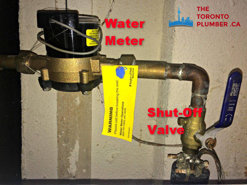 Water Meter and Main Shut-Off Valve